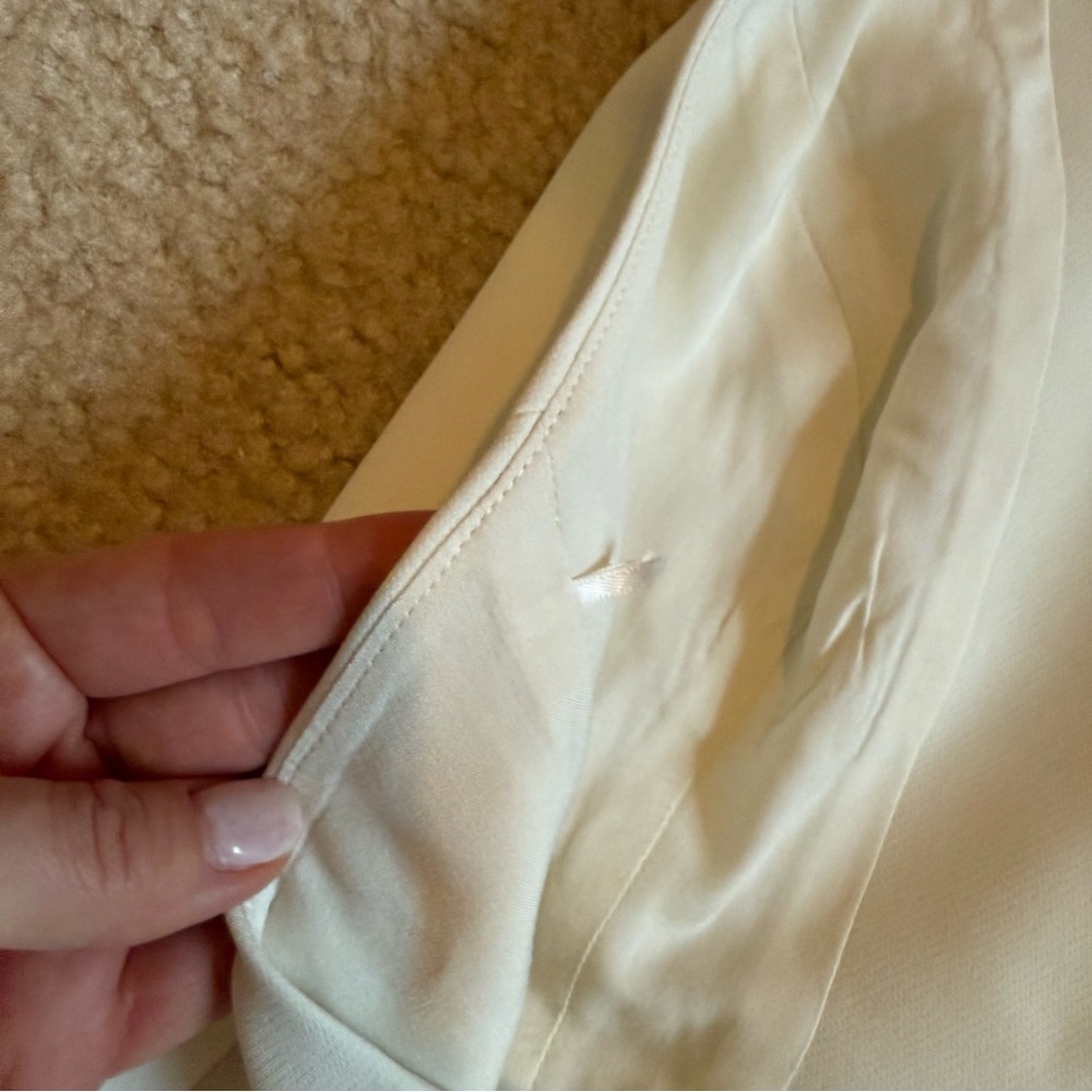 Reformation Cream Embroidered Ruffle Halter Tank - Picture 11 of 15